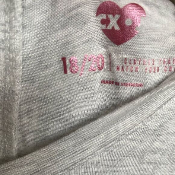 Girls Justice 18/20  "good vibes" lace up shirt nwot - Picture 9 of 11